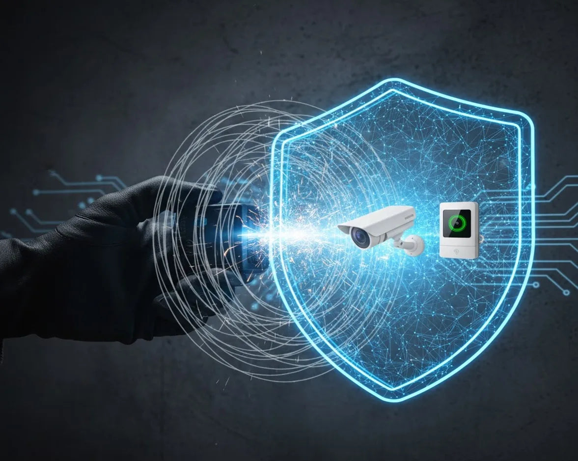 Cómo la tecnología anti-inhibición protege tus alarmas para casa y cámaras de seguridad frente al sabotaje