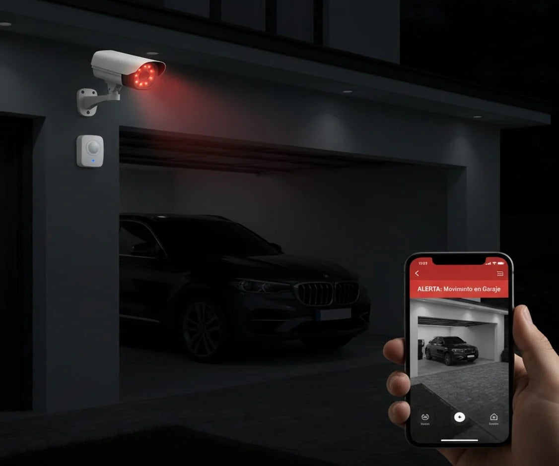 El escudo del garaje: Cómo proteger tu vehículo con sensor de movimiento y cámaras de seguridad exterior