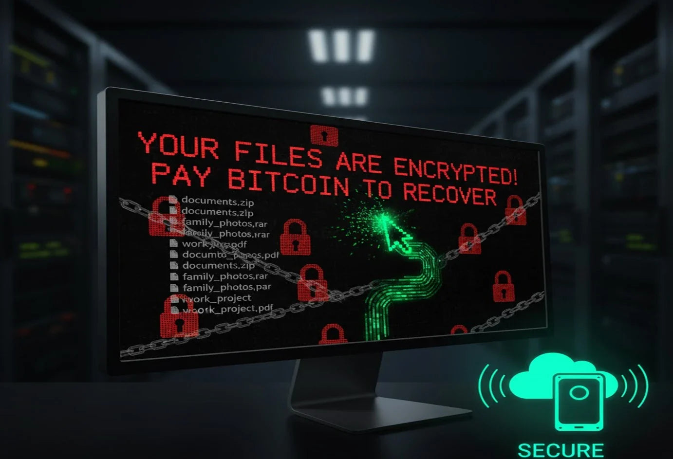 El Secuestro Digital: La amenaza del ransomware y cómo blindar tus archivos antes de que sea tarde.