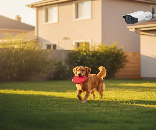 La cámara de vigilancia inteligente protege a las mascotas y a la familia