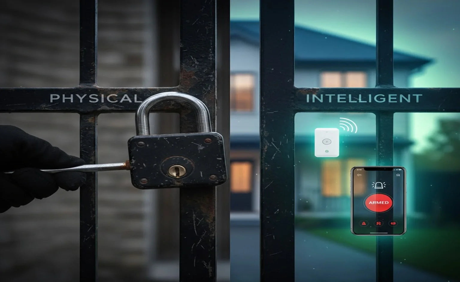 Más Allá del Metal: Comparación entre la seguridad física tradicional y la inteligencia tecnológica en el hogar