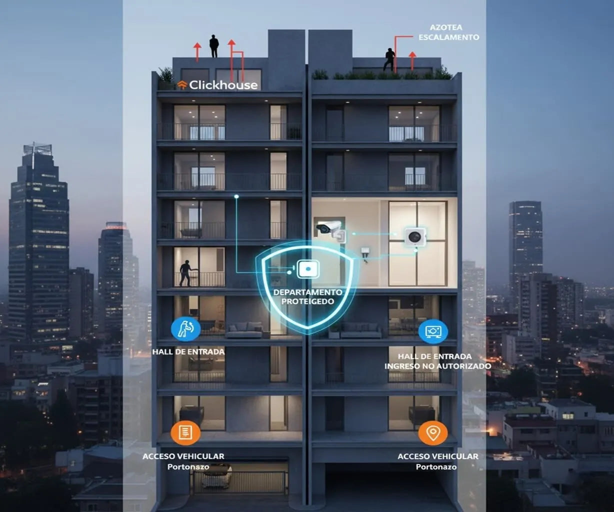 Vivir en altura: radiografía de la seguridad en los edificios de Santiago