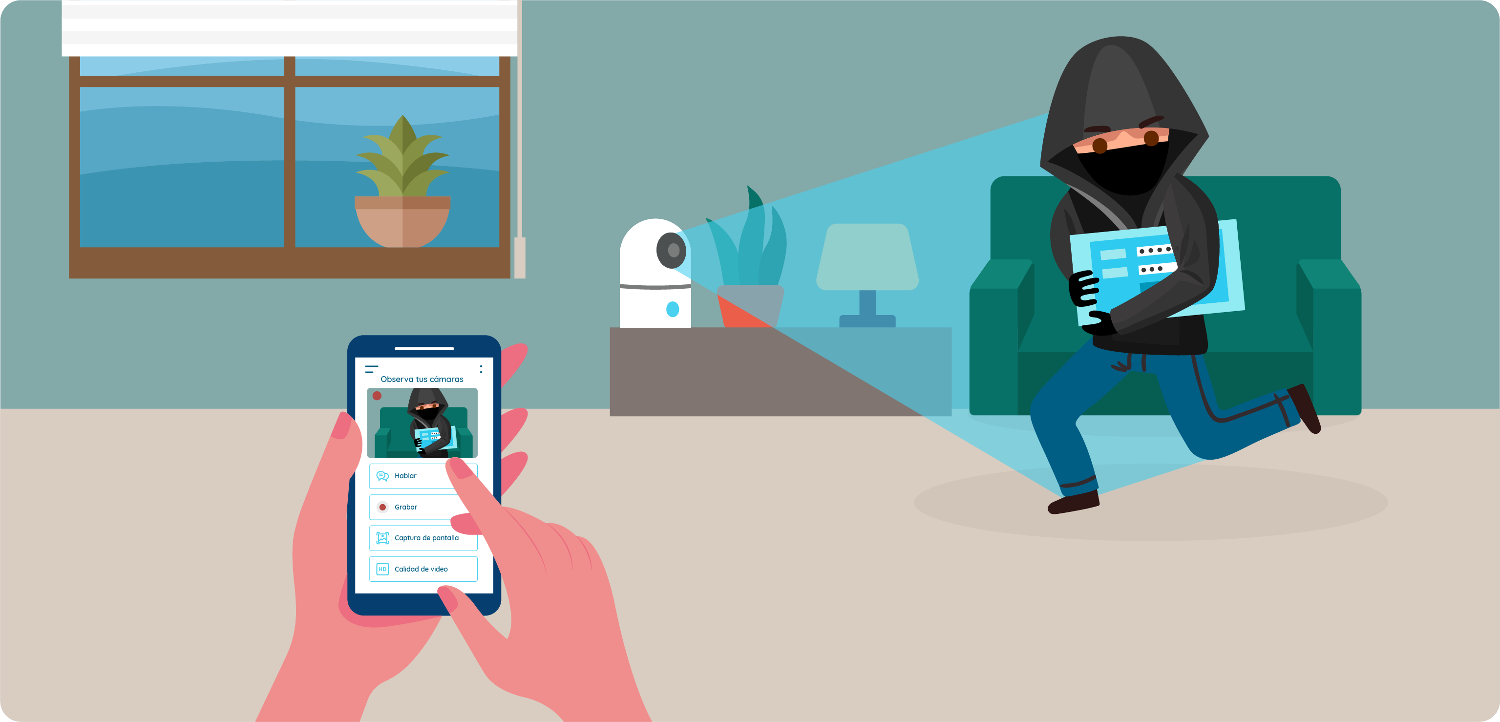 Ilustración Camara interior